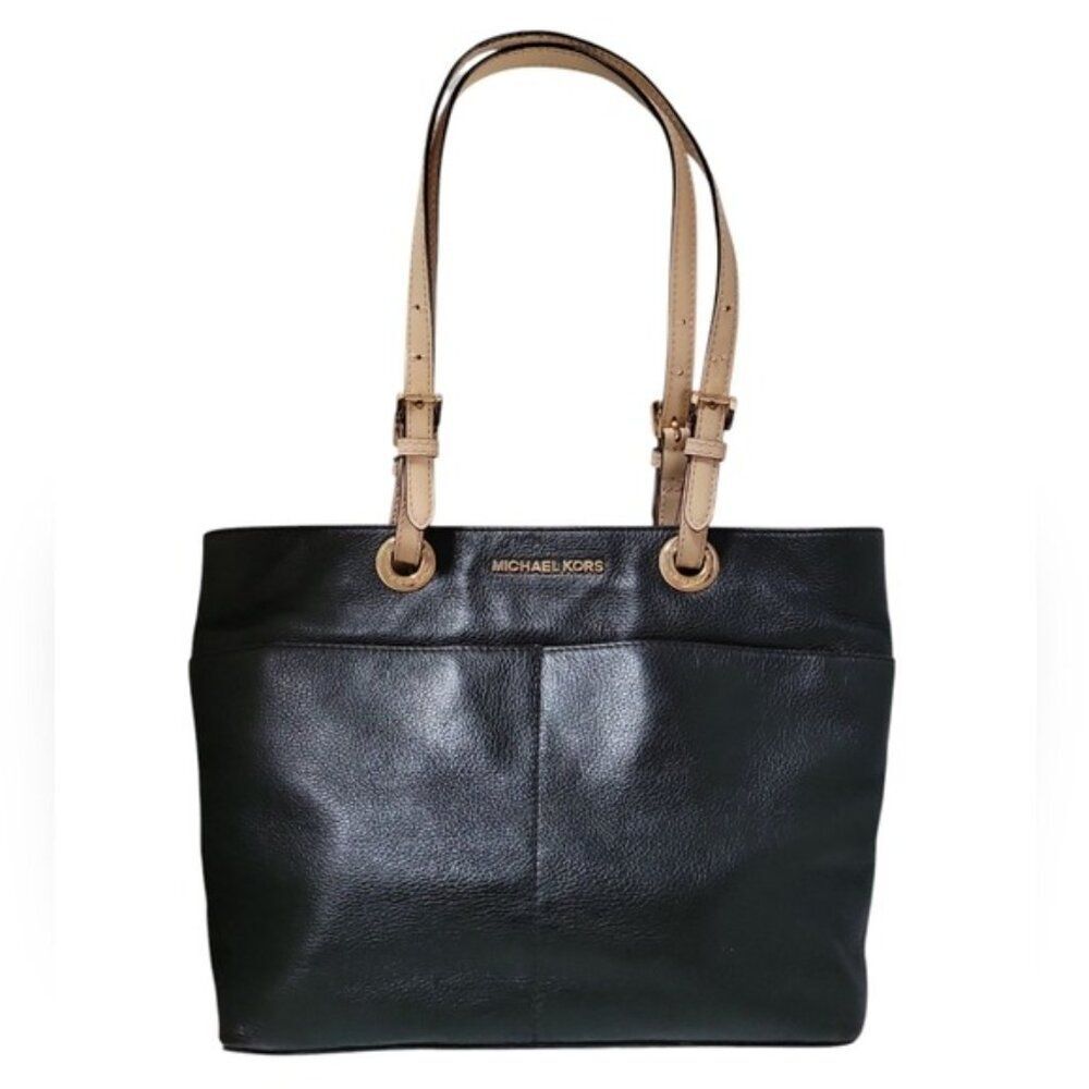 Michael Kors Tote Shoulder Bag Bedford Medium Pebbled Leather Women's Woman's - Picture 2 of 15